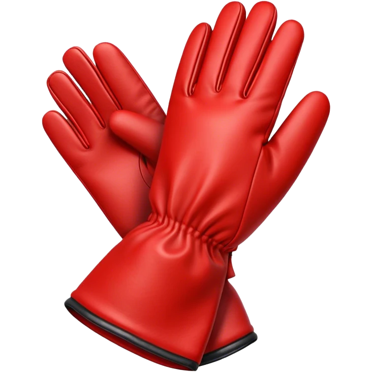 red pair of gloves emoji