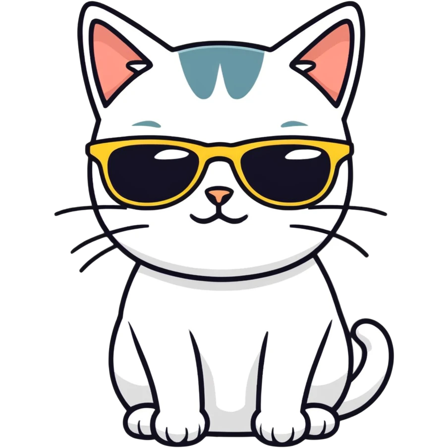 Cat with sunglasses emoji