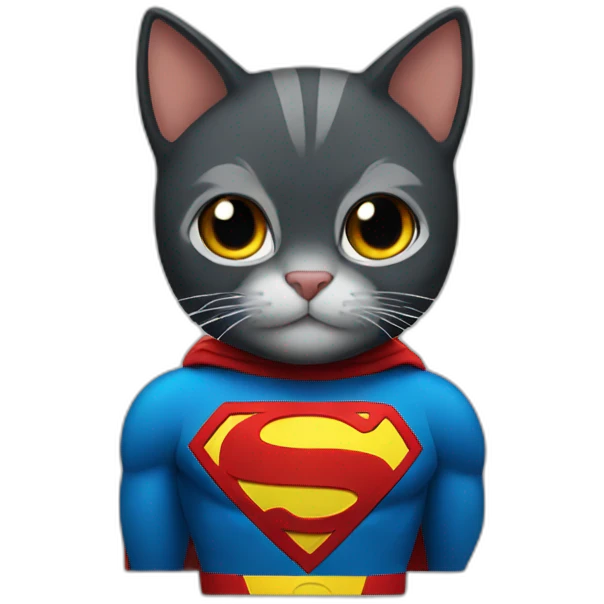 Super-man-as-cat emoji