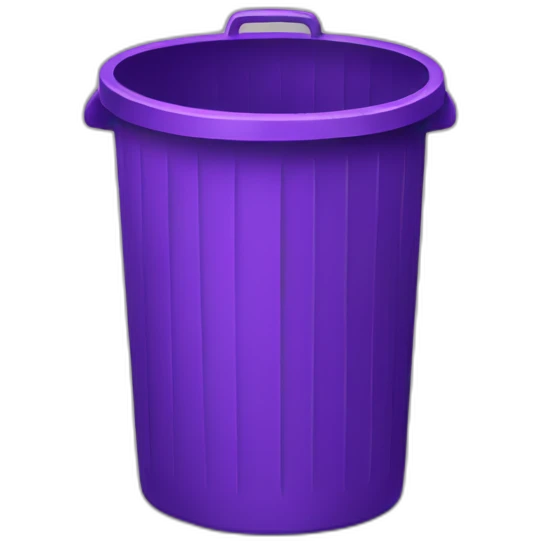 purple trash can emoji