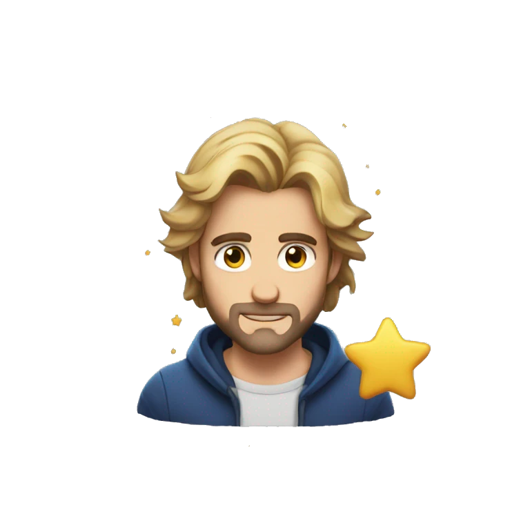Leon con estrellas en la cara emoji