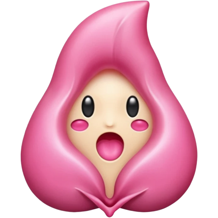 pink vulva with appearing moist emoji