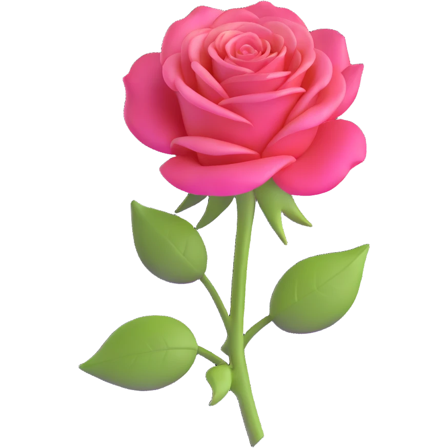 elegant rose with a subtle glow emoji