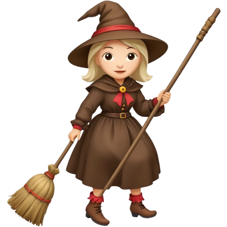 Befana sulla scopa emoji