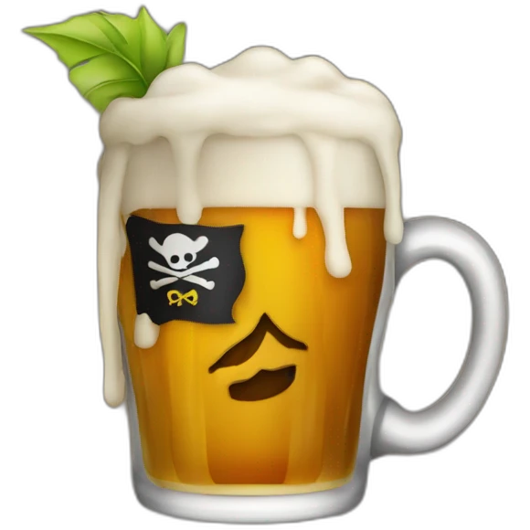 pirate drink beer emoji