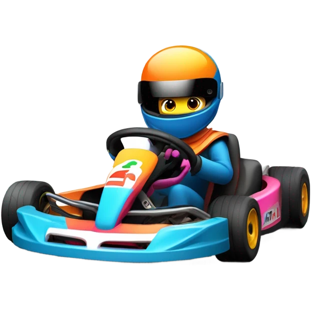 Go kart racer emoji