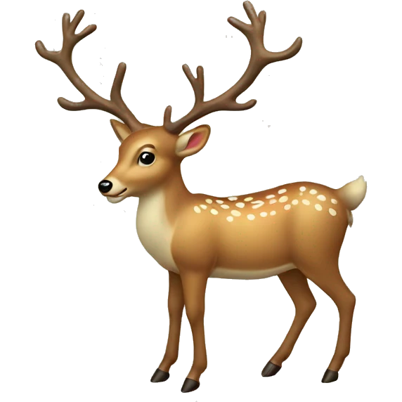 A vintage Christmas deer  emoji