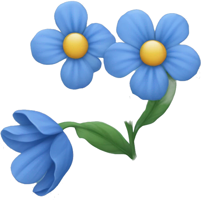 blue flower emoji