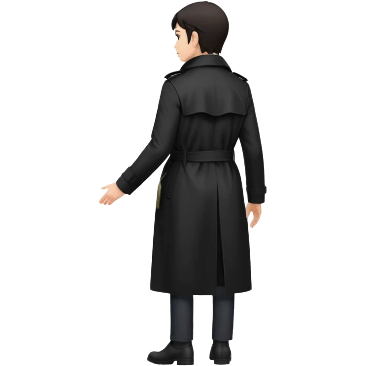 anonymous person standing view from the back emoji