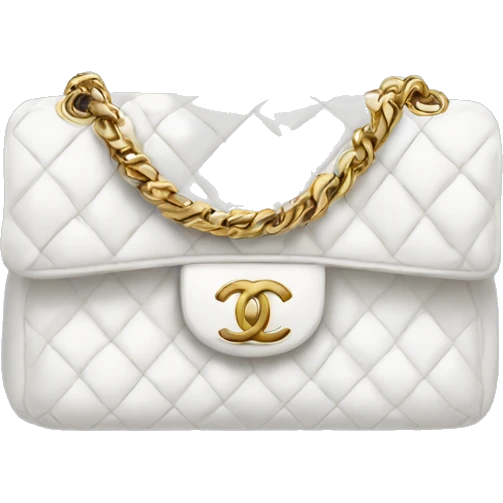 White Chanel bag  emoji