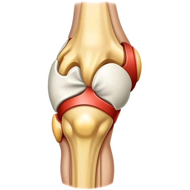 Knee with tendon injury and swelling emoji
