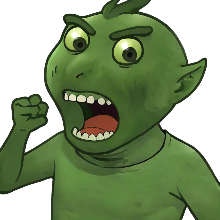 Man holding neck screaming  emoji