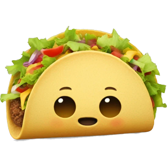 Taco (no eyes and mouth) emoji