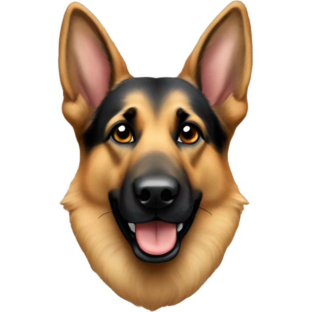 German shepherd dog with an earring emoji