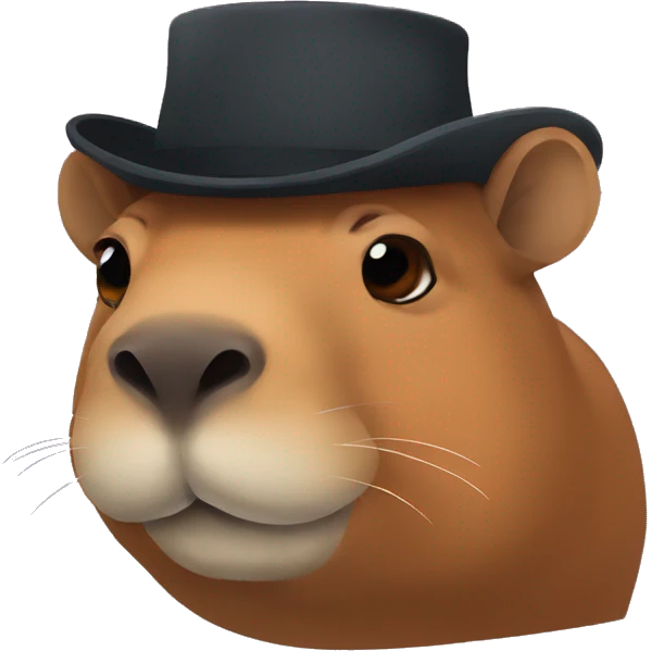 Capibara con bigote emoji