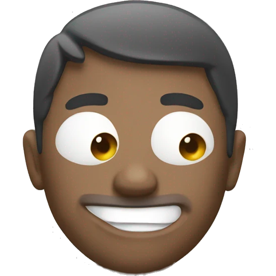 Normal emoji with a bit of white paint on its face emoji