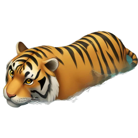 Tiger in pool emoji