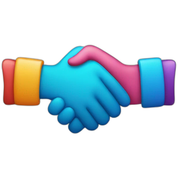 Shake hands puzzle colours emoji