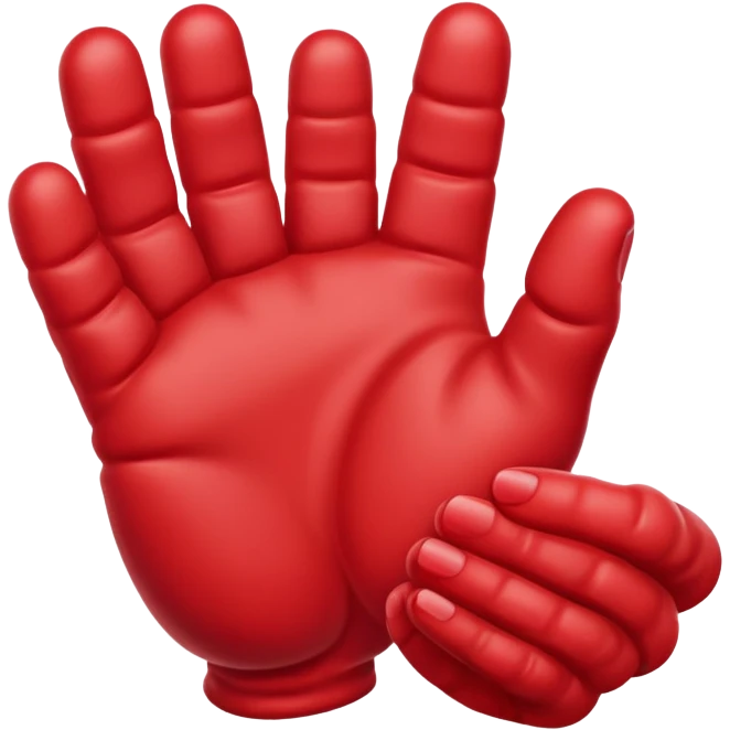 Red hands emoji