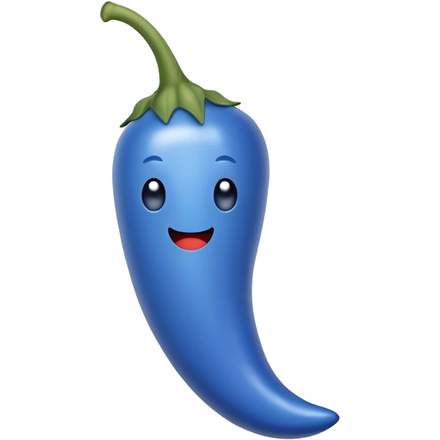 un piment de cayenne bleu.  emoji