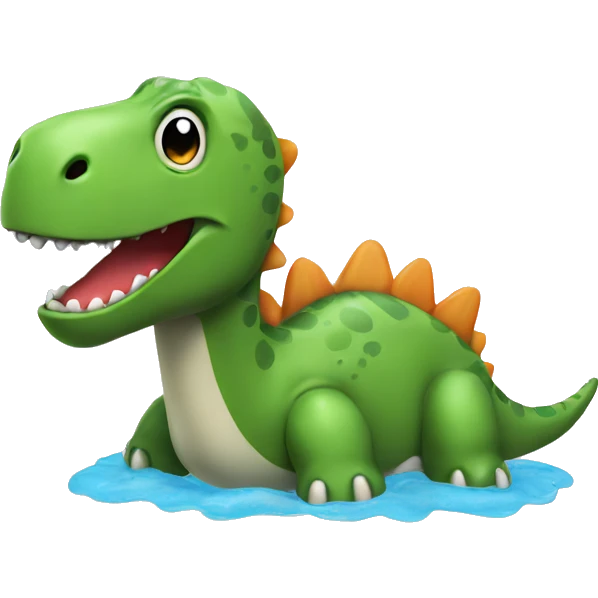 Dino on a floaty  emoji