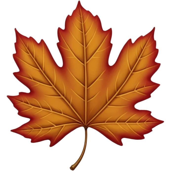 Hoja de otoño En color vintage emoji