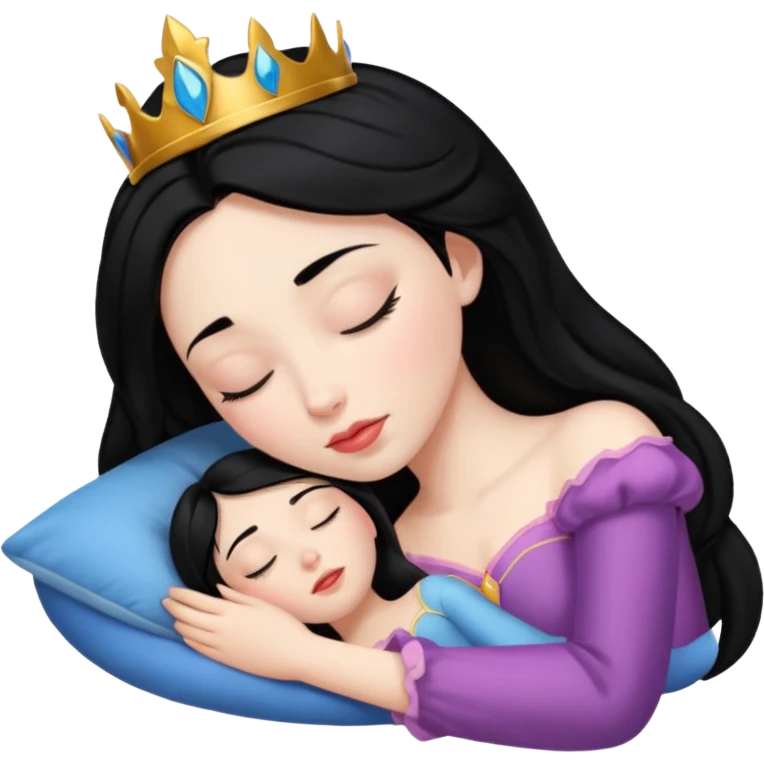 Sleeping beauty black hair emoji