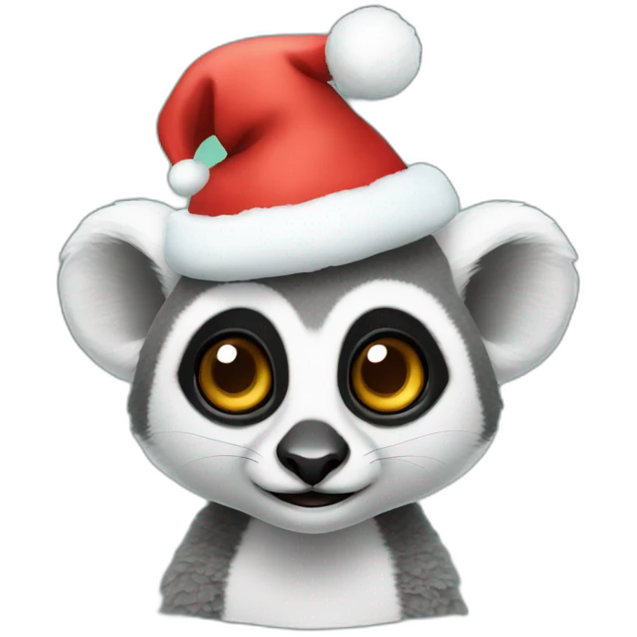 LEMUR CON GORRO DE NAVIDAD emoji
