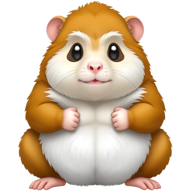 cartoon full body hamster, and add muscle of gorilla, but keep face of hamster  emoji