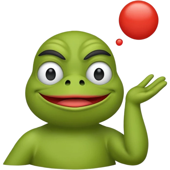 Ein Pepe emoji mit großen Muskeln  emoji