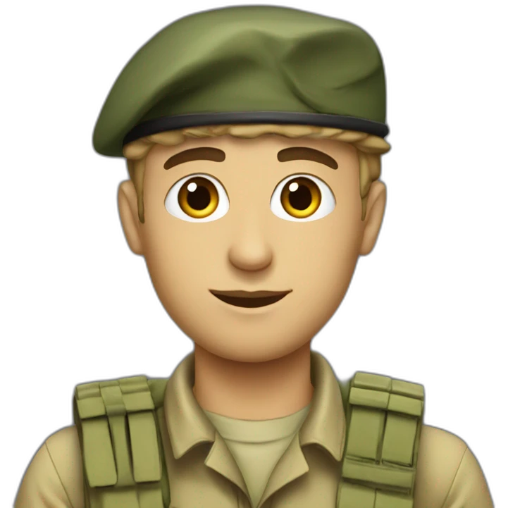 israeli soldier in 80s attire emoji