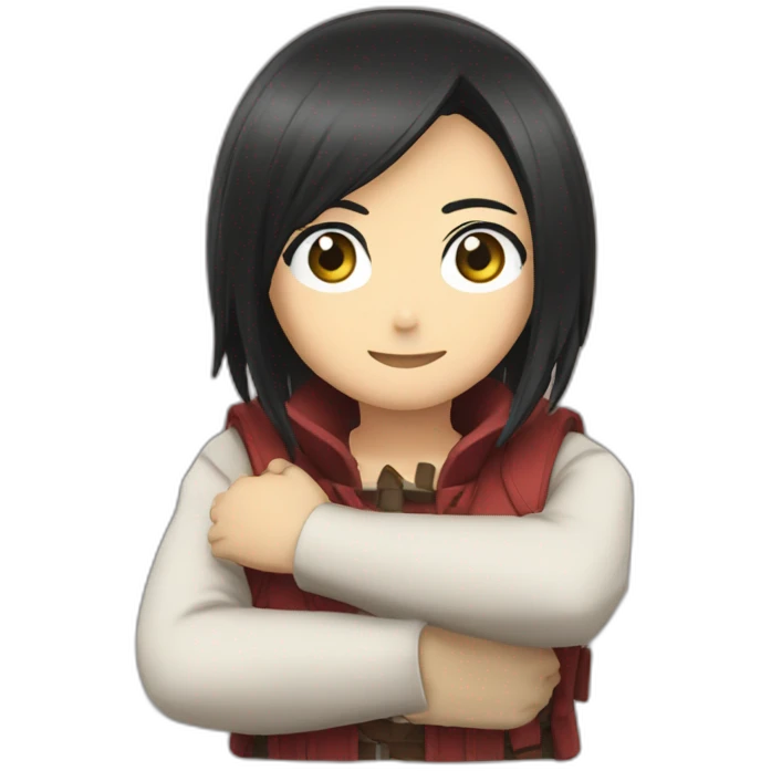 mikasa ackerman hug emoji