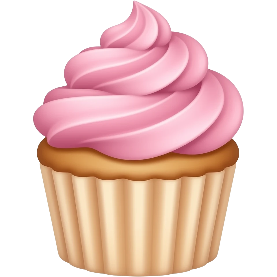 Cupcake with pink icing emoji