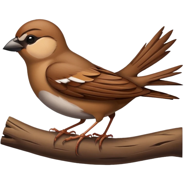 A sparrow sleeps emoji