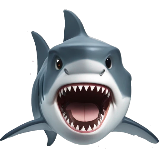 shark with a dog filter emoji