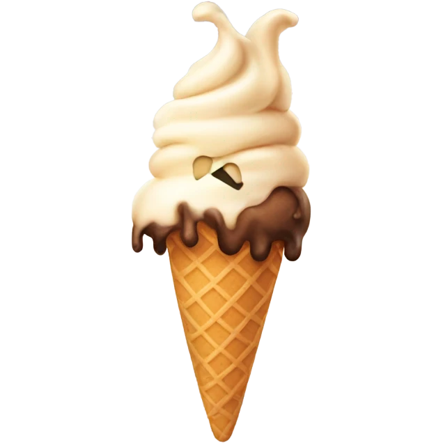Burning ice cream emoji