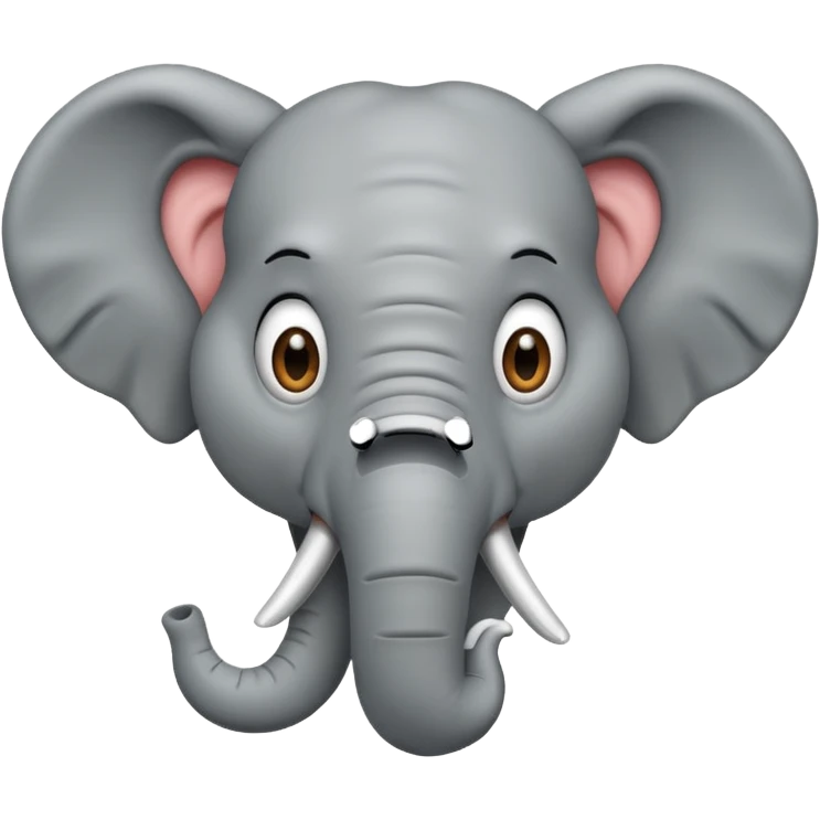 generate a confused elephant who is also in a state of panic emoji