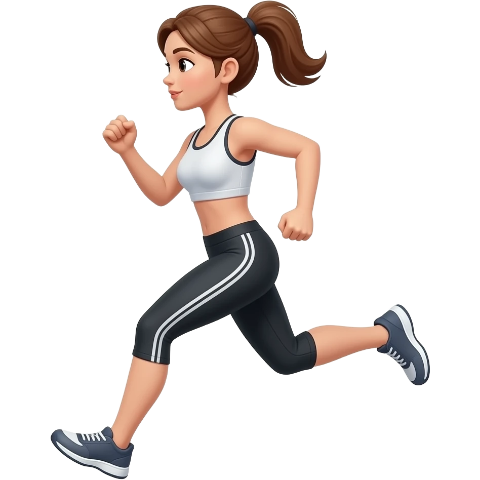 a woman is running emoji