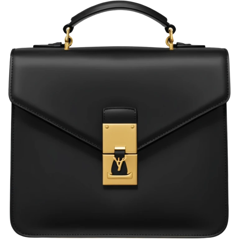 YSL handbag black gold emoji