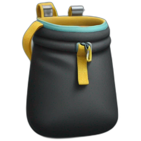 Small chalk climbing bag, with chalk in it emoji