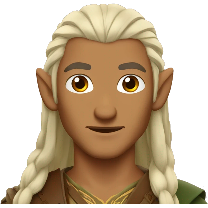 indian legolas with brown skin lord of the rings style emoji