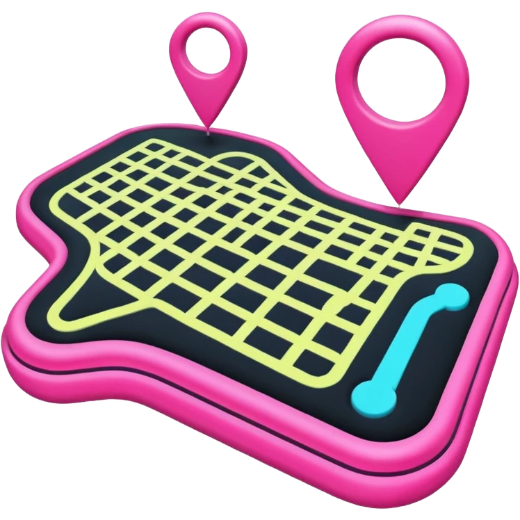 pink big gps map lines emoji
