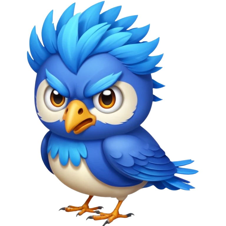 BLUE BIRD ANGRY  emoji