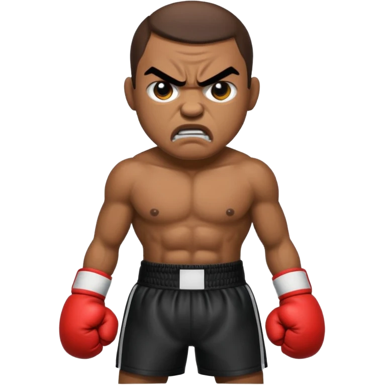 black angry boxer  emoji