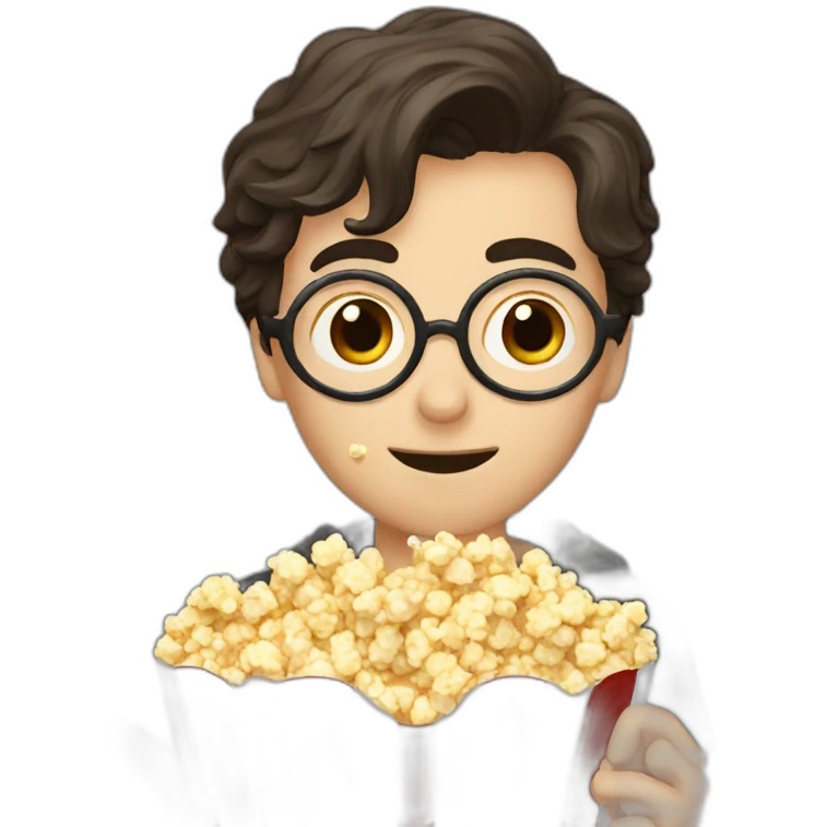 Harry Potter eating popcorn emoji