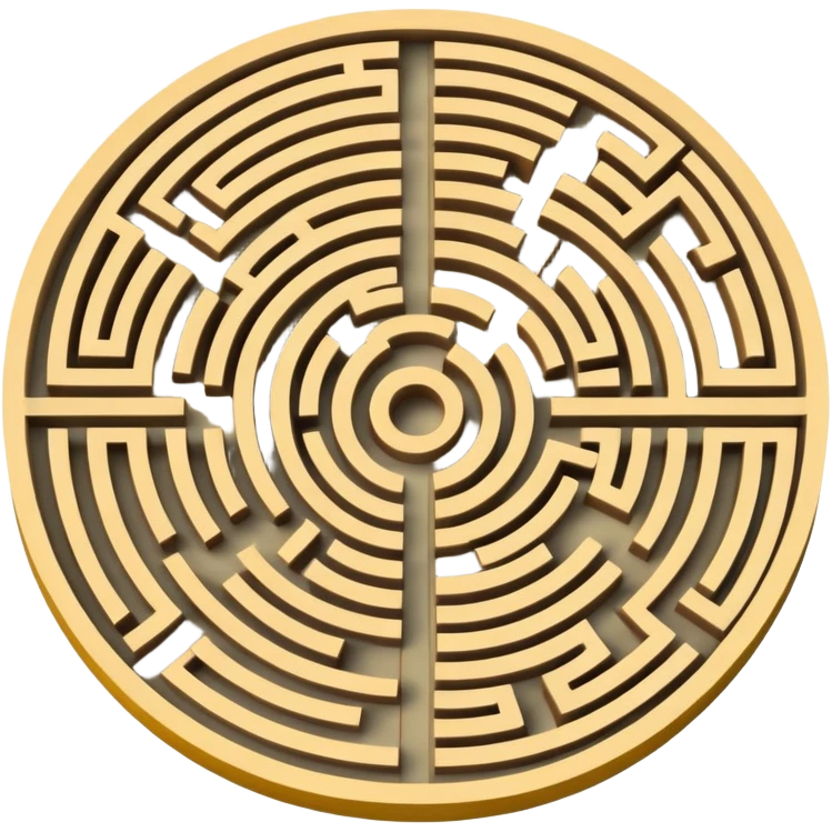 circular maze with path emoji