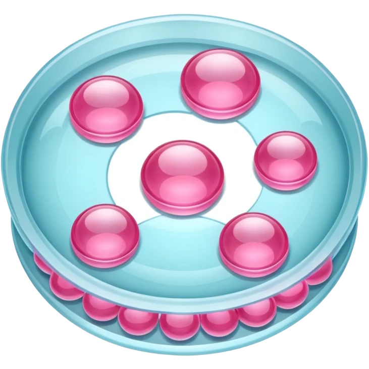 placa de petry com bolinhas rosas emoji