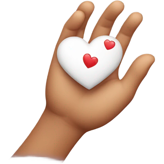 Throwing a heart emoji with hand emoji