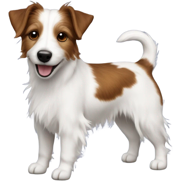 long hair jack russell dog  emoji