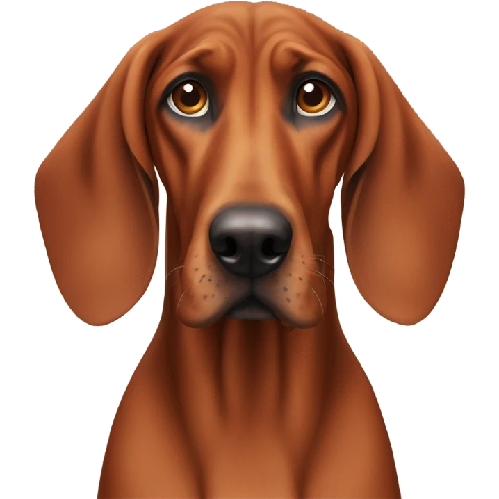 A redbone coonhound emoji
